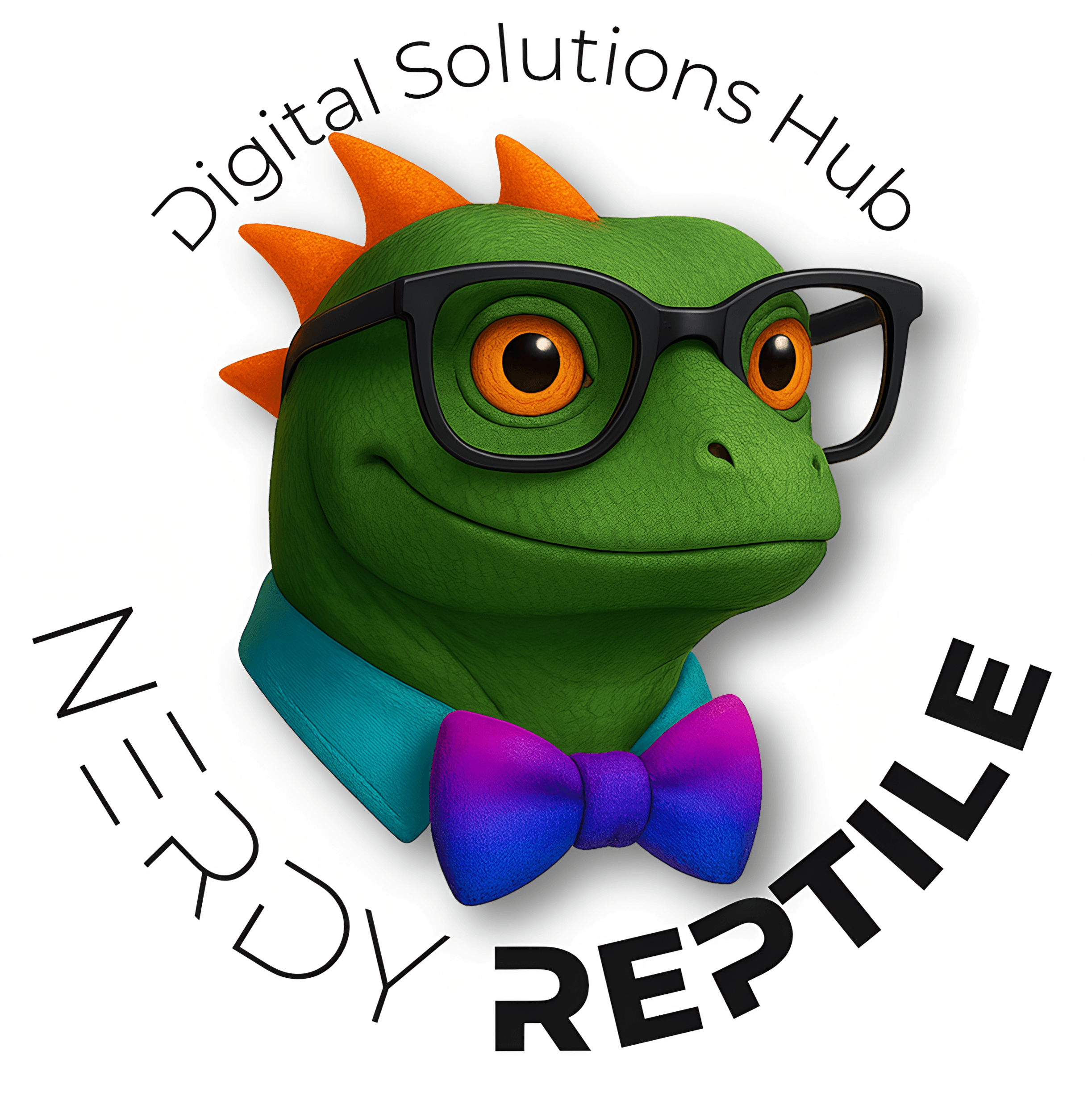 Nerdy Reptile Logo - Digital Solutions Hub
